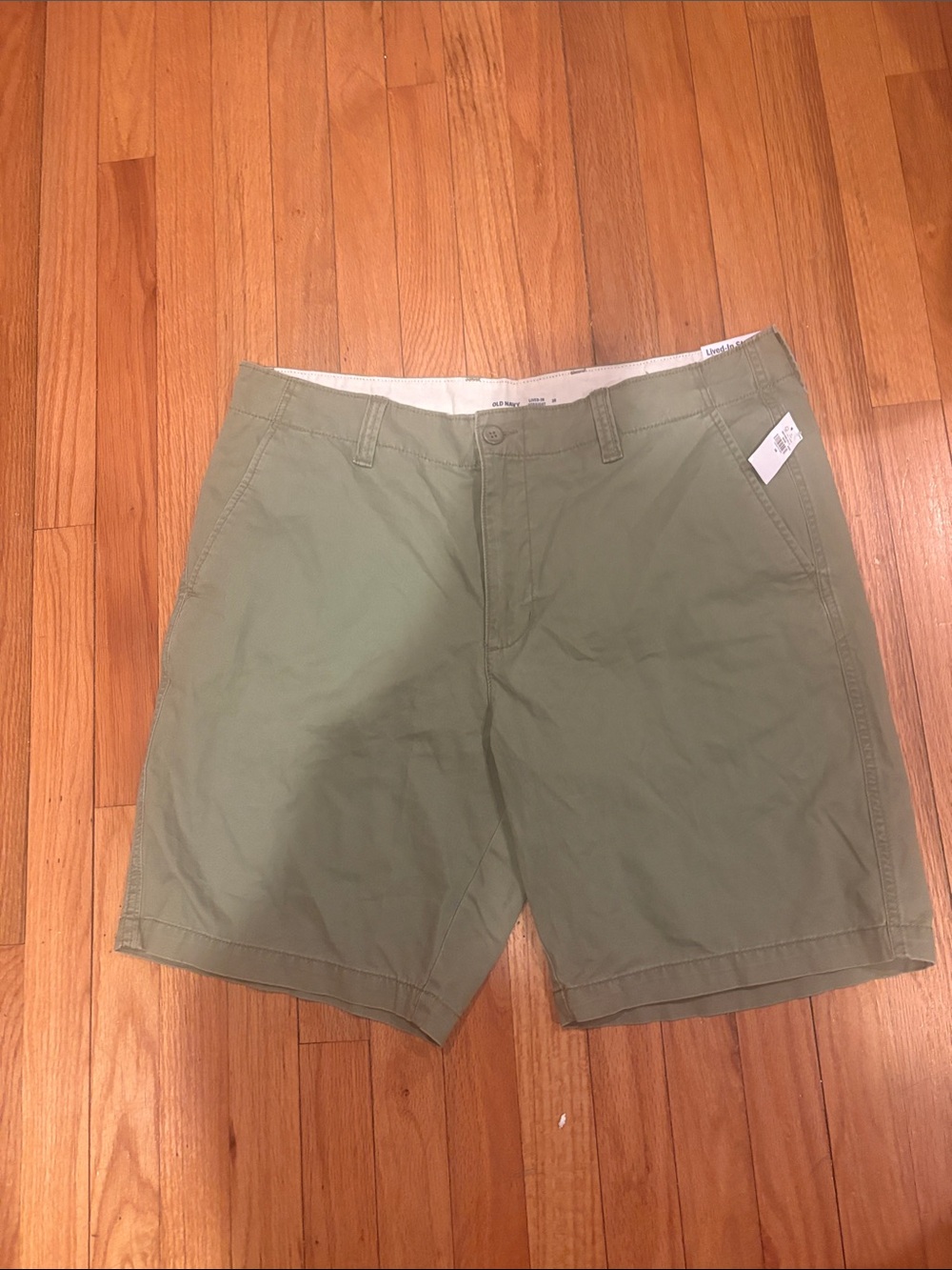Old Navy Olive Green Flat-Front Men's Shorts